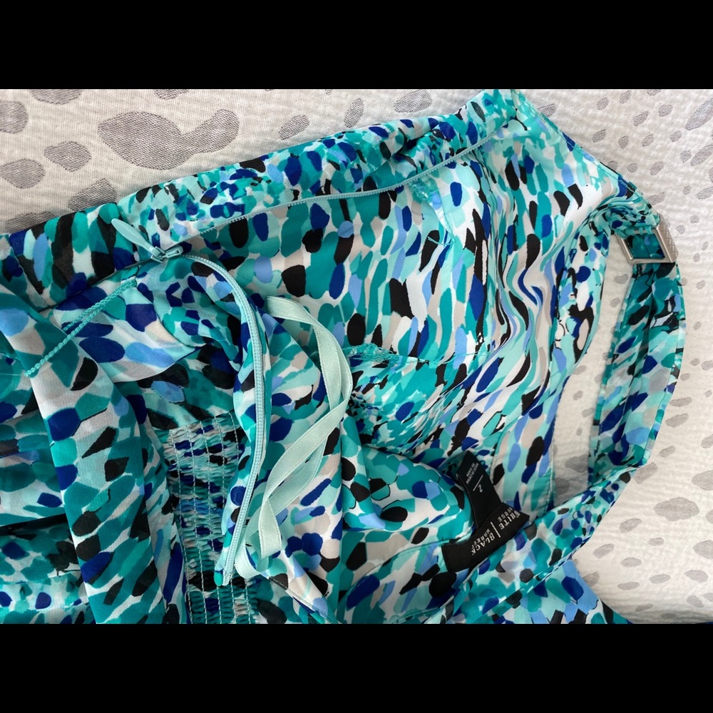 Blue Teal Printed Sleeveless Women’s Dress - Picture 7 of 7